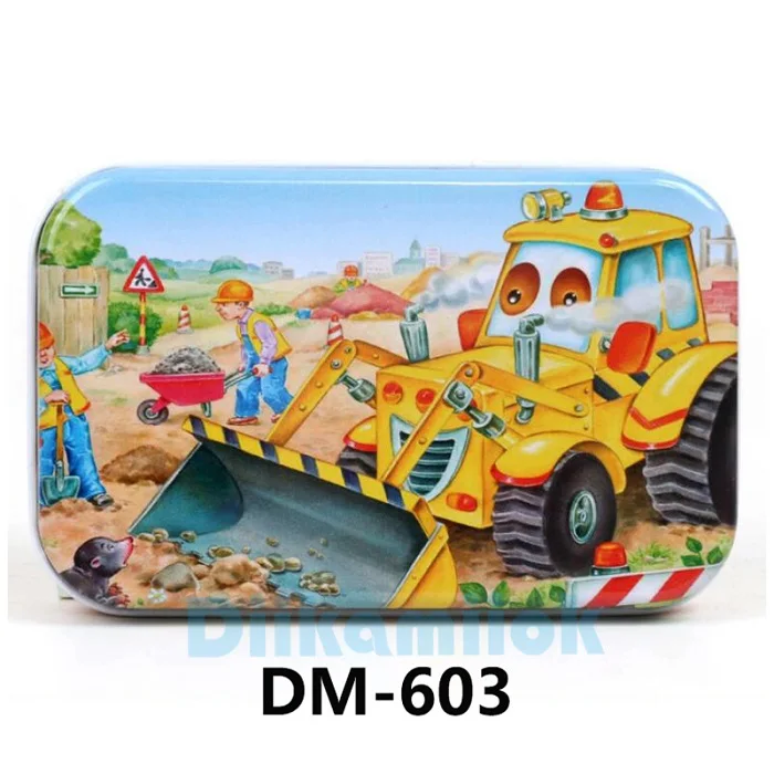 60 штук паззл деревянные детские игрушки мультяшный узор деревянные паззлы детские обучающие игрушки для раннего обучения рождественский подарок - Цвет: DM-603