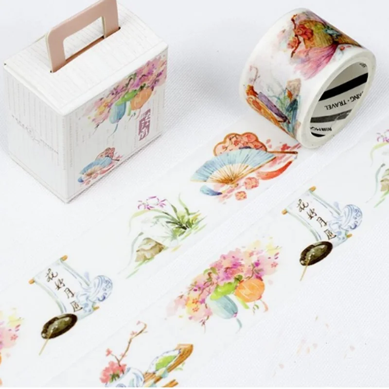 

1 Pcs/set 30mm wide Lovely Poetic Ancient Chinese Jiangnan scenery Decoration Washi Tape DIY Planner Diary Masking Tape