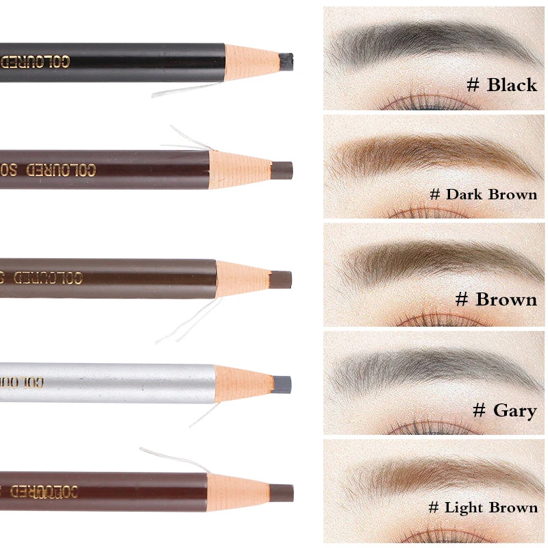 2 шт./лот Microblading Водонепроницаемый карандаш для бровей Enhancer макияж Перманентный макияж бровей 5 цветов карандаш для бровей косметические средства