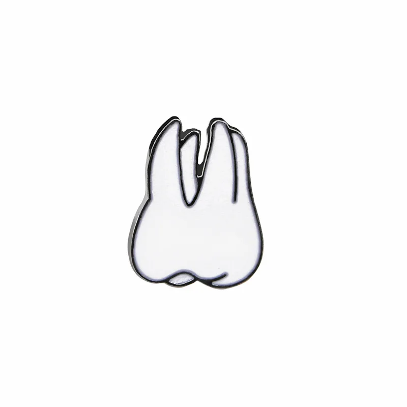MINGQI мультфильм эмаль брошь креативный красный сердце белый значок "зубы" шпильки Модная рубашка сумка шляпа аксессуары Доктор украшения для стоматологов