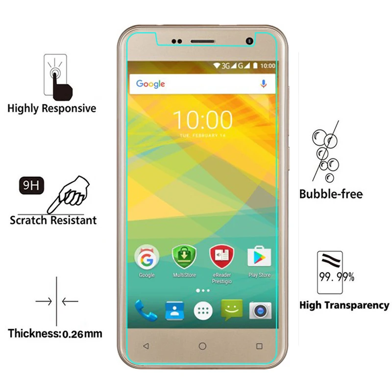 2.5D Защитное стекло для Prestigio Muze B3 PSP3512 DUO закаленное Защитная пленка переднего