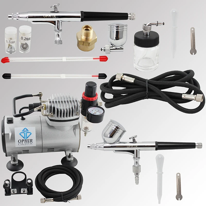 Kopen Goedkoop OPHIR 2 Airbrush Kit Met Compressor Air Brush