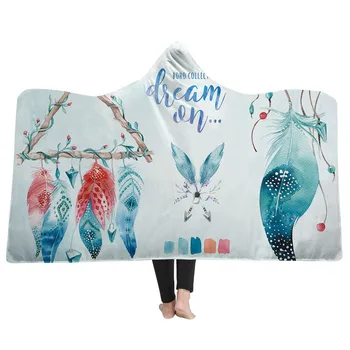 

SOFTBATFY Dreamcather Hooded Blanket Fleece Throw Blanket Dropshipping