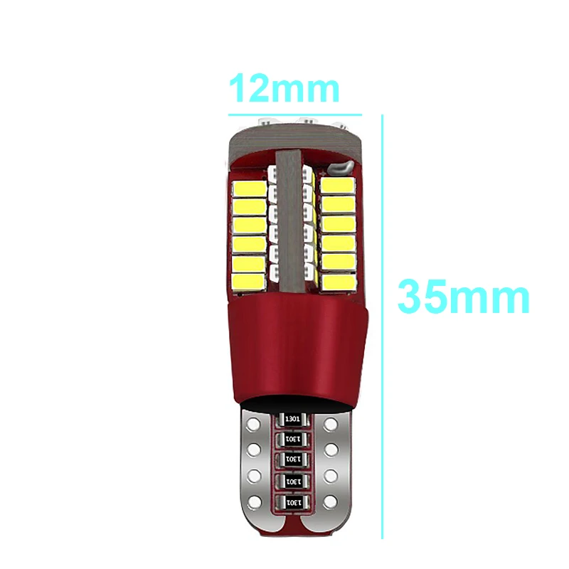 2X Car T10 Led 192 W5W Super Bright 57smd Canbus NO Error Car Marker Auto Wedge Clearance Lights Bulb Parking Lamps Side Light (3)