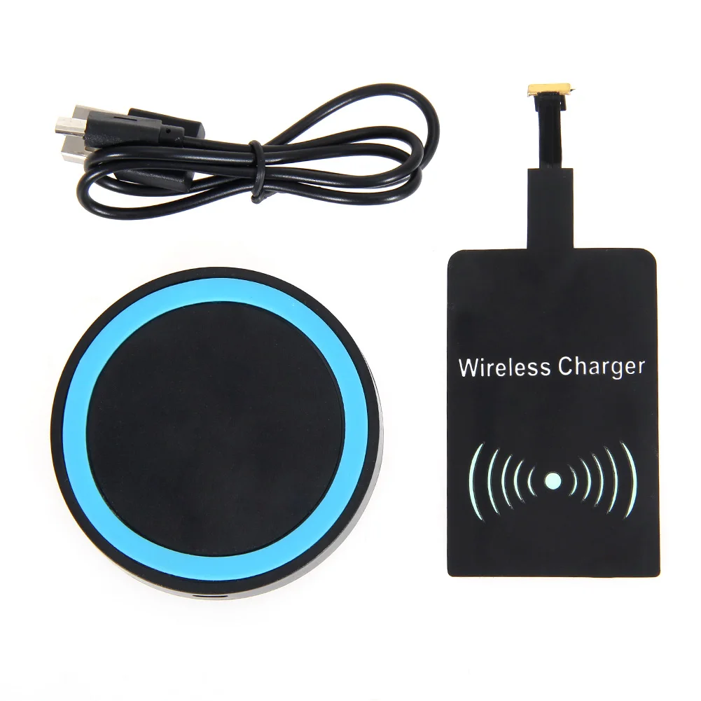 Alloet Wireless Charger Pad Charging Receiver with Micro USB Cable, Wireless Charger for Samsung Phones Alloet Wireless Charger Pad Charging Receiver with Micro USB Cable, Wireless Charger for Samsung Phones
