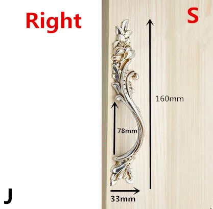3 предмета в комплекте Ручки для ящиков в европейском стиле, мебельная фурнитура, аксессуары для шкафа, шкафа, дверные ручки для украшения дома - Цвет: J