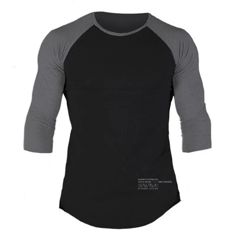 manga camisas ginásios fitness musculação treino retalhos