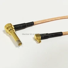 Провод для беспроводного модема MMCX штекер под прямым углом к MS156 угловой разъем RG316 коаксиальный кабель косичка 15 см 6"