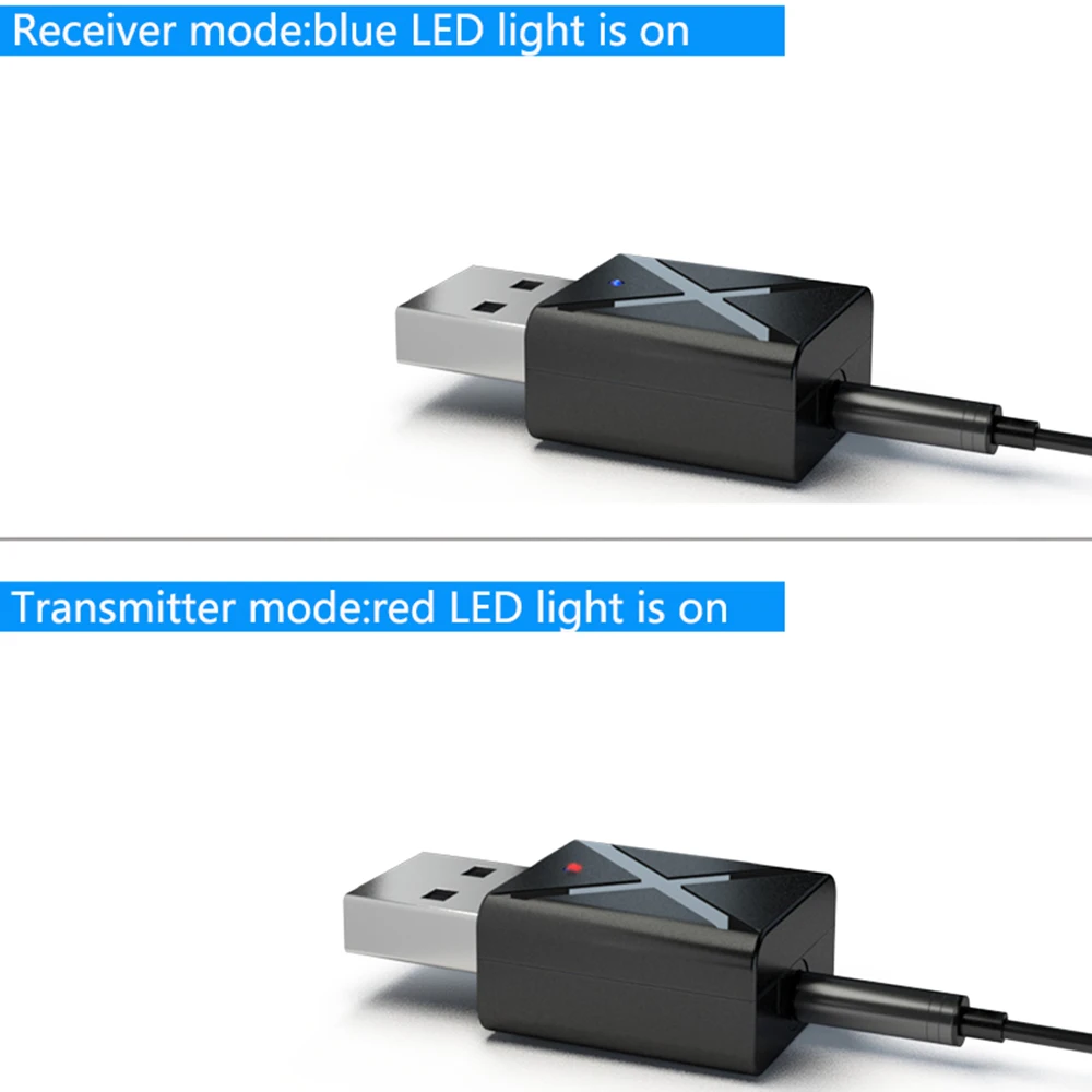 VAORLO USB Bluetooth адаптер 5,0 Bluetooth аудио передатчик приемник 3,5 мм AUX стерео музыка беспроводной адаптер для ТВ ПК автомобильный комплект