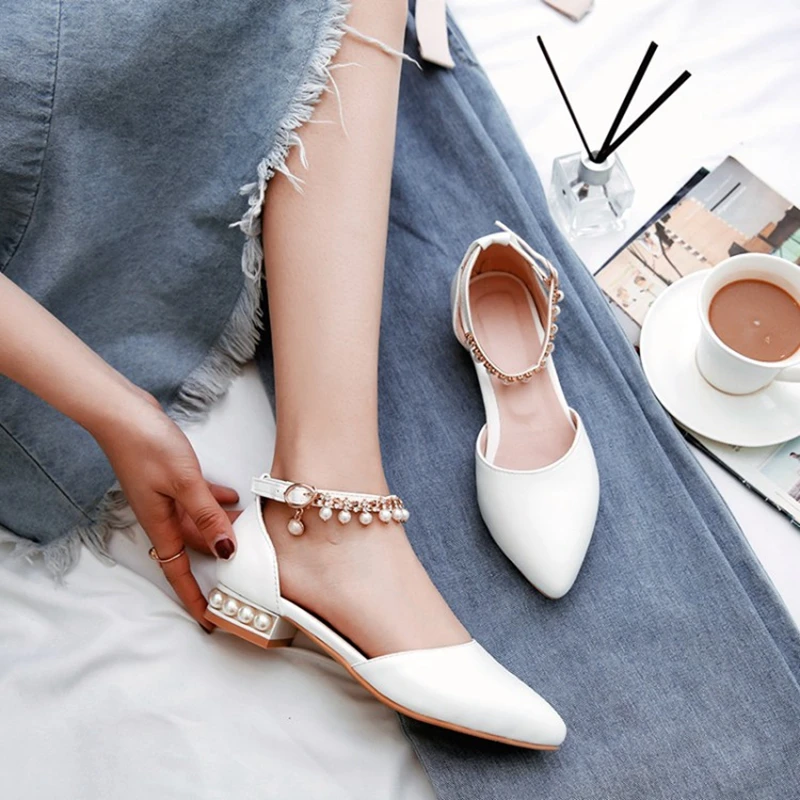 BLXQPYT sandalias mujer Для женщин летние сандалии Med каблуки sapato feminino Свадебные вечерние туфли женщина размер 31–45 7696-5