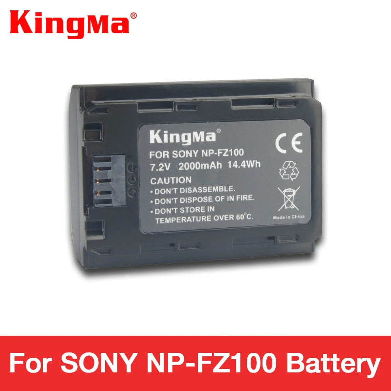

KingMa np fz100 battery NP-FZ100 battery 2000 mAh NPFZ100 for SONY BC-QZ1 A9 ILCE-9 A7R3 A7M3 7RM3 micro single camera