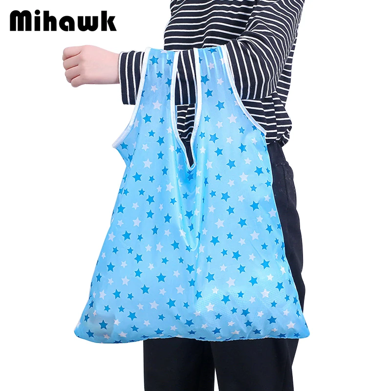 

Mihawk Polyester Foldable Shopping Bags Portable Hanging Picnic Tote Household Bag Store Storage Organization Pouch Accessories