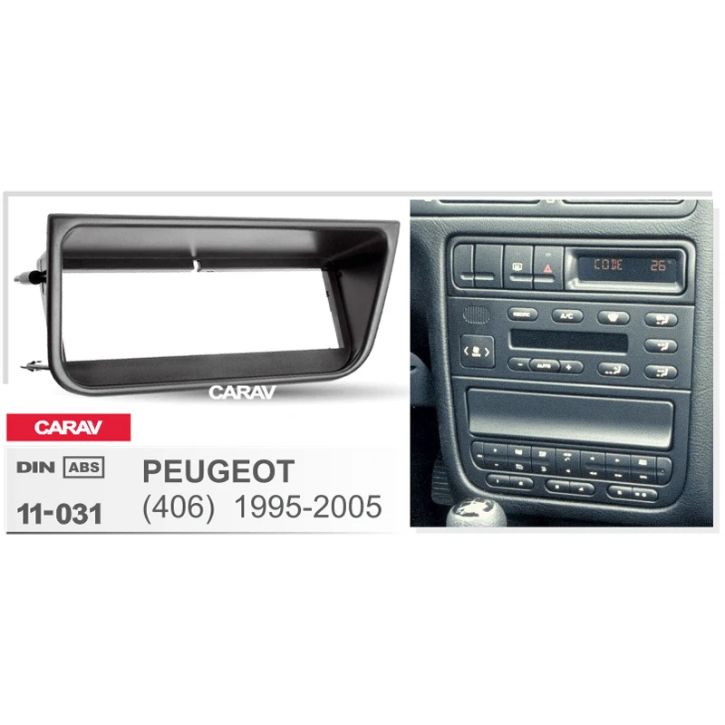 Kit De Montaje Para Radio Coche 1 DIN - Compatible Con Peugeot 406 (1995-2005), Incluye Marco Y Herramientas