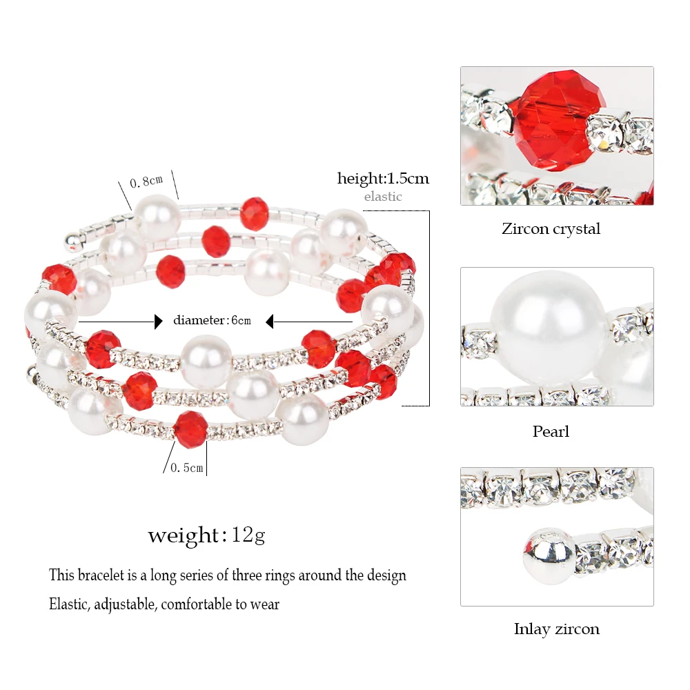 Романтические блестящие Открытые Браслеты с кристаллами Элегантный регулируемый многослойный браслет с цирконом для женщин Свадебные ювелирные изделия