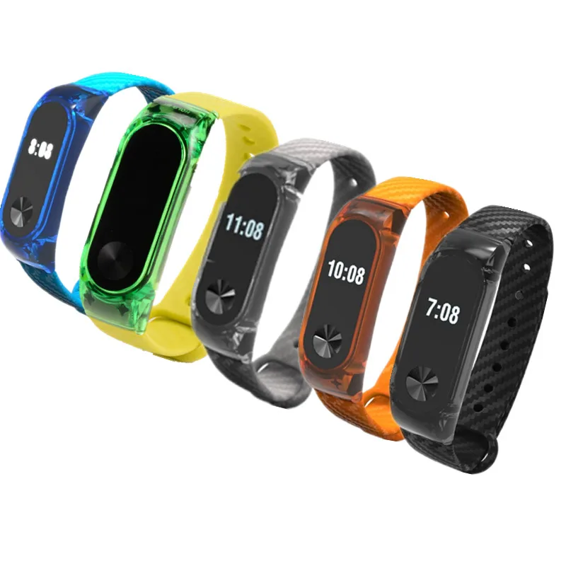 HANGRUI силиконовый ремешок для Xiaomi mi band 3 ремешок на запястье умный Браслет miband 2 Расширенный плюс ремешок mi band 3 двойной цветной браслет