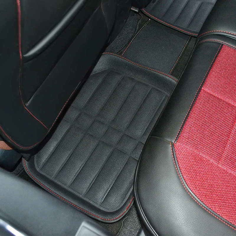 

5 X Universal Black Car Floor Mats Floor Liner Front&Rear Carpet All Weather Mat