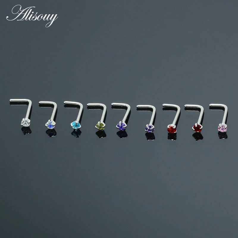 

Alisouy 1 PCS Fake Nose Ring Labret Lip Ring L-shape lip Piercing Helix Piercing Tragus Faux Nose Rings Hoop Neus Piercing