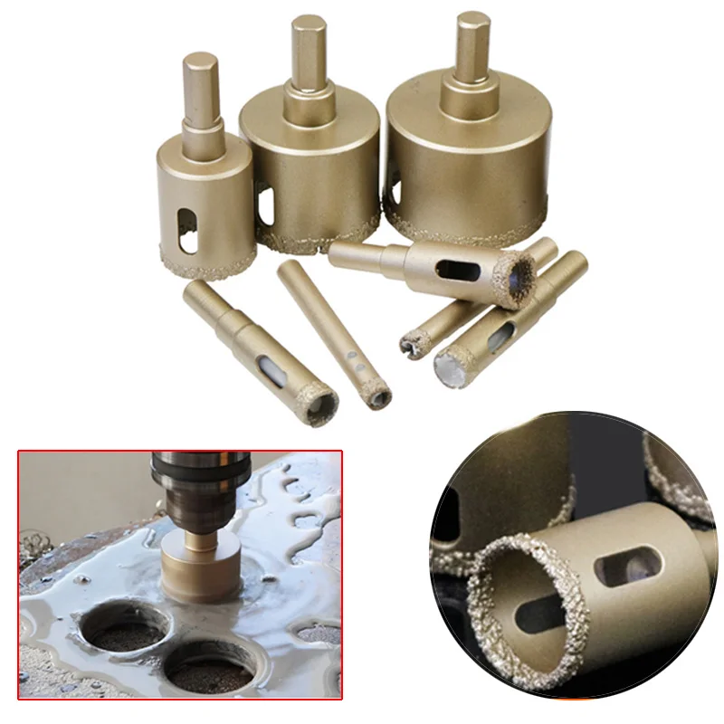 

1 Pcs 6-12mm Diamond Vacuum Core Hole Saw Cutter Woodworking Metal Drilling Tools for Tiles Marble Glass Granite Drilling