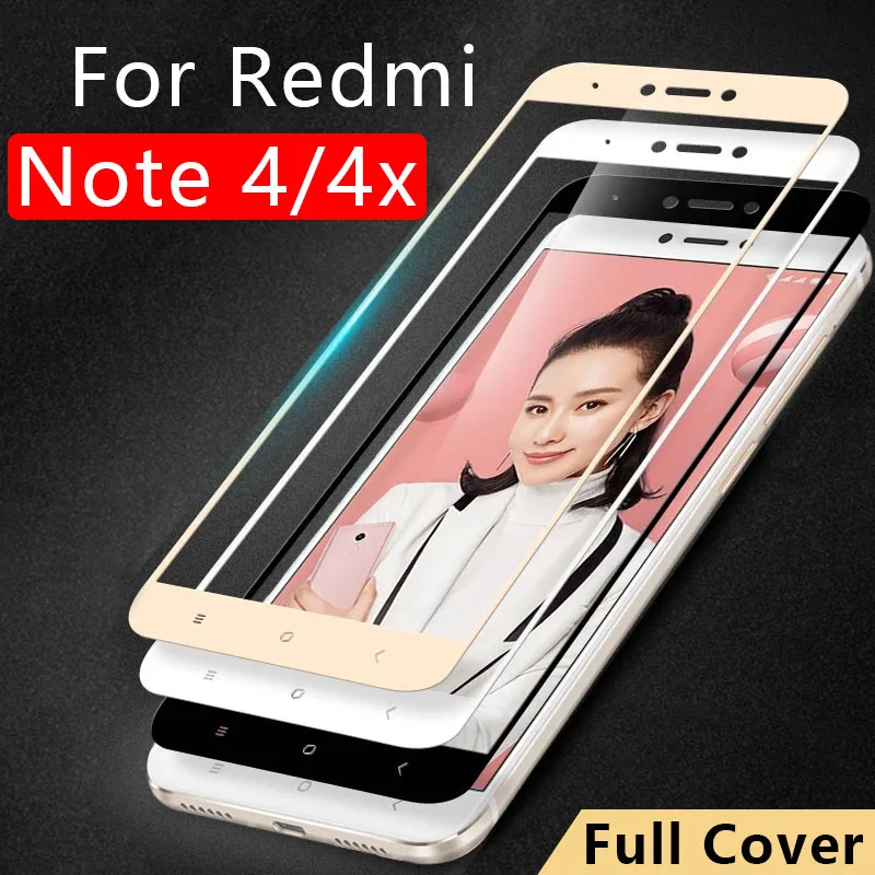 Чехол на Ksiomi Redmi Note 4 4x X с полным покрытием закаленное стекло для Xiaomi Redme Remi Note4 Note4x