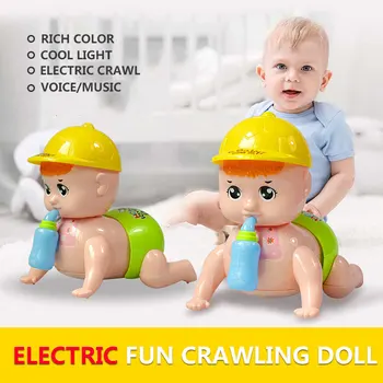 

Crawling Doll Doll Crawl Electric Toy Cute Electric Crawling Plastic Developmental