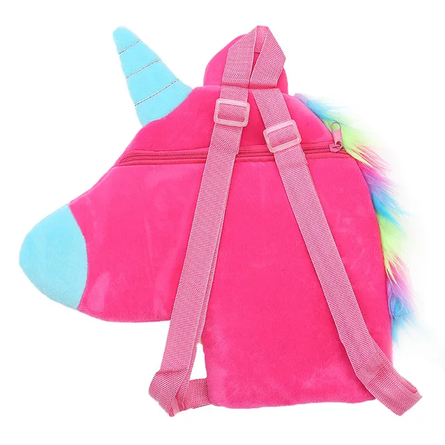 Colorful Plush Unicorn Kid Backpack