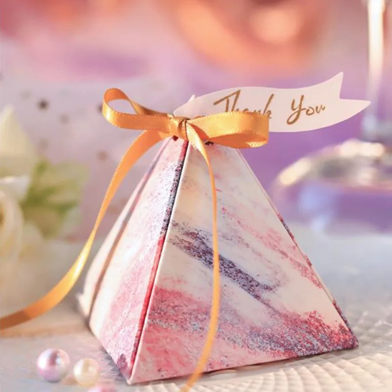 Marble European Candy Box Thank You Label Ribbon Wedding Supplies Birthday Party Creative Gift Packaging 30pcs | Дом и сад
