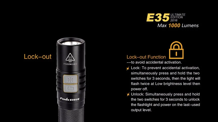 Fenix E35 UE Ultimate Edition CREE XM-L2 U2 светодиодный фонарик 1000 люмен