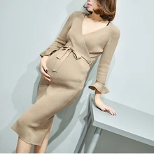 Высококачественные платья для будущих и кормящих мам, весенняя одежда для беременных женщин, свитер для грудного кормления, модное платье, длинное платье для мамы