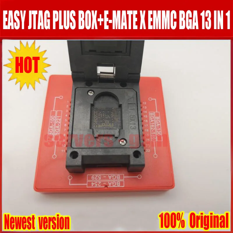 Новейший легкий JTAG плюс коробка+ E-MATE X Emate box EMMC BGA 13 в 1