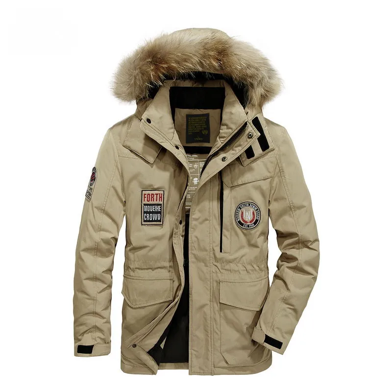 

Mens Polyester Winter Jacket Men Thick Casual Outerwear Windproof Handsome Warm Regular Parkas And Coats Hooded 7767