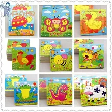 10 шт./лот деревянные головоломки ребенок деревянные головоломки Развивающие Игрушечные лошадки