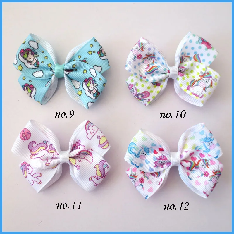 1000 BLESSING Good Girl 2.5" Wing Hair Bow Clip Unicorn Accessories Wholesale 