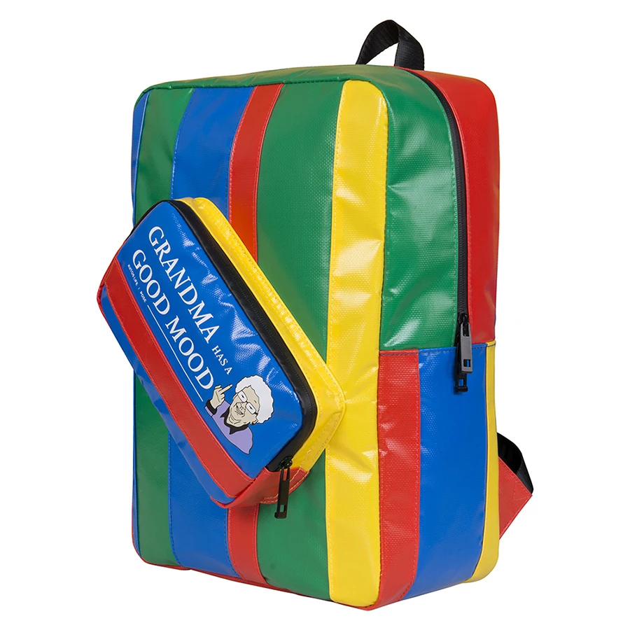 

Original waterproof large backpacks in rainbow colors for girls and boys suitable for 15.6inch laptop in POSE series(FUN KIK)