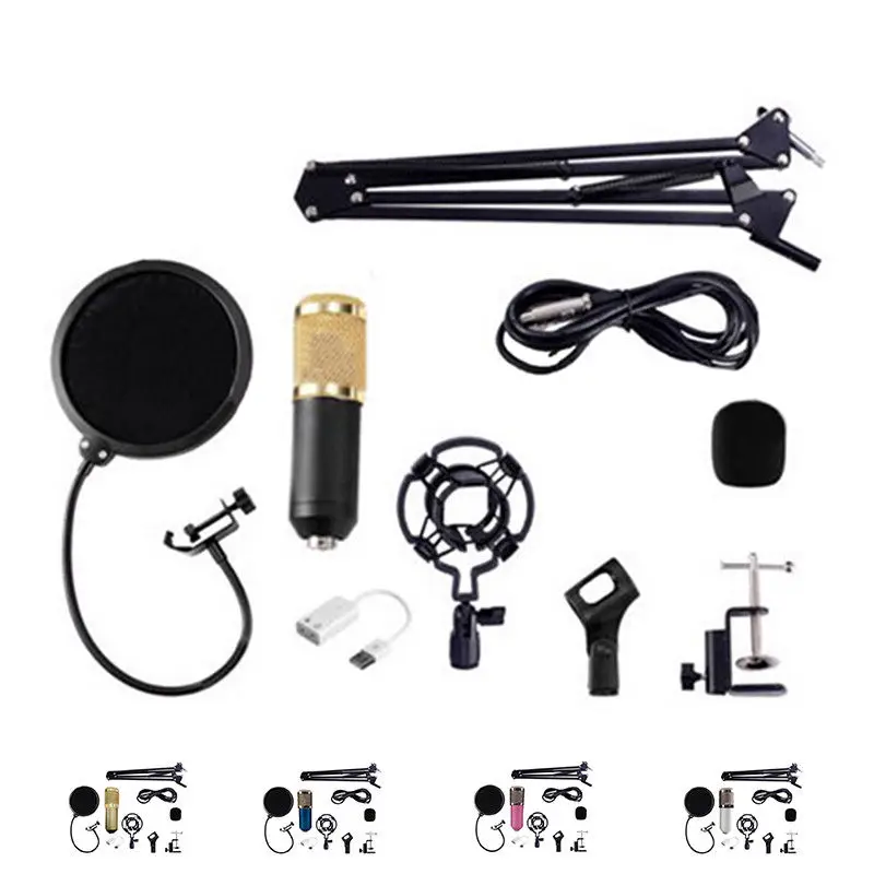 Prix SCLS BM800 Kit de Microphone à condensateur Microphone de Studio enregistrement Vocal KTV Microphone karaoké micro avec support pour ordinateur