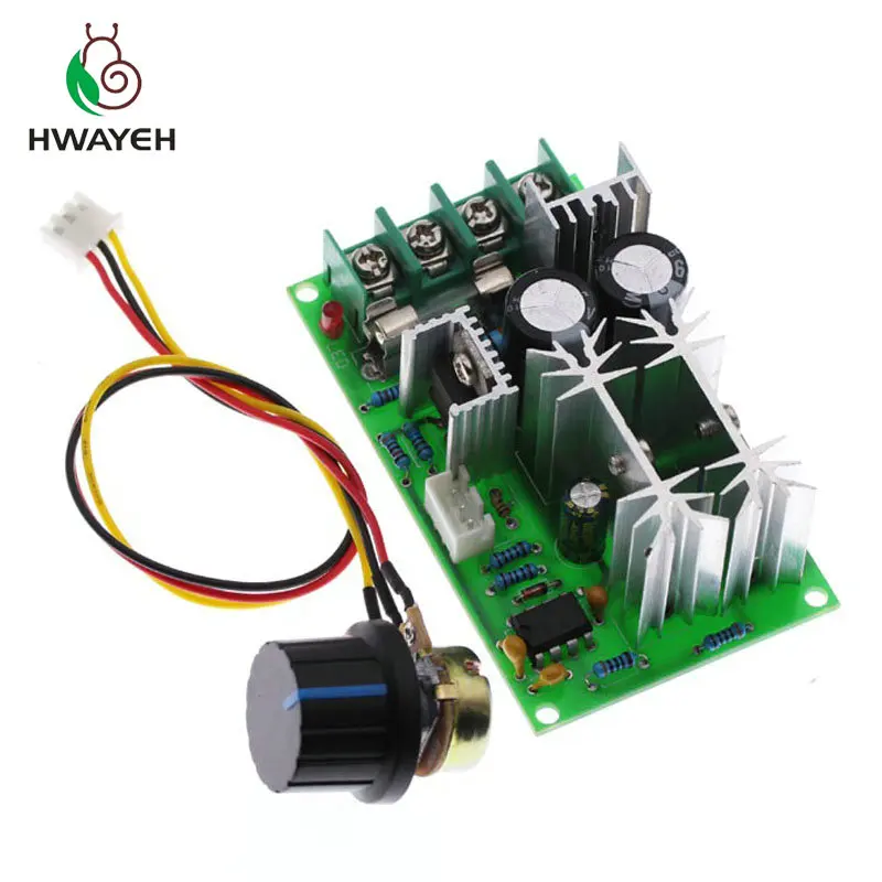 DC10 60V 12V 24V регулятор скорости двигателя PWM контроллер Переключатель 20A тока модуль