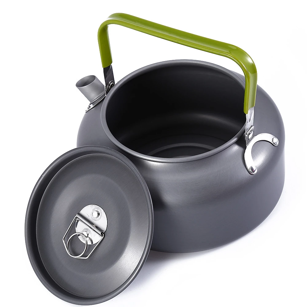 

0.8L/1.2L Kettle Aluminum Portable Metal Tea Pot Coffee Water Kettle Teapot Solid Lightweight With Mesh Bag Home Outdoor Z30