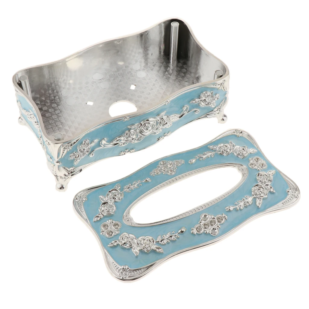 European Luxury Napkin Holder Acrylic Tissue Box Case Paper Dispenser Container Box For Home KTV