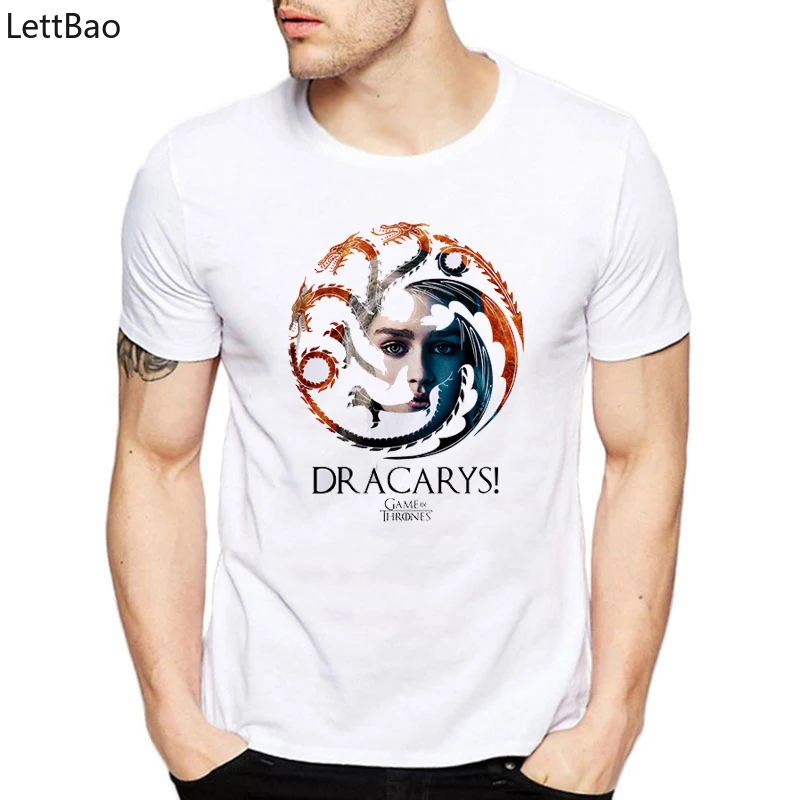 Dracarys Мужская футболка не сегодня Игра престолов футболка мама дракона Harajuku Винтаж Camiseta Dracarys мужская летняя одежда