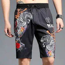 Летние мужские пляжные шорты с рисунком головы тигра 3d повседневные шорты с принтом для мужчин Бодибилдинг Фитнес мужские шорты бермуды одежда