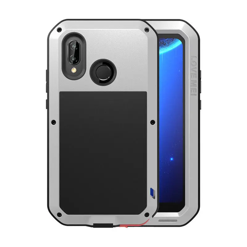Silver Полностью Защитный металлический чехол huawei P30 Pro Чехол P20 Lite P20pro Nova3e армированный чехол Gorilla glass чехол s для huawei P20 Lite Pro P30 - Цвет: Silver