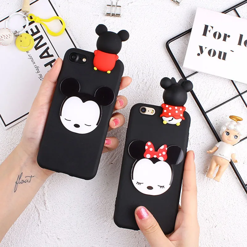 3D милые Микки и Минни Маус чехол для huawei Y5C Y541 Honor Bee Y560-U02 медведь Утка мягкий ТПУ |