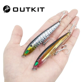 

OUTKIT 2018 Thrill Stick Fishing Lure 80mm/9g Sinking Pencil Longcast Shad Minnow 3D Eyes Artificial Bait Bass Pike Lures Minnow