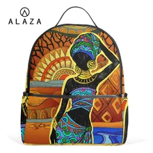 ALAZA Charm Africa Style Student Backpack Bag Travel Backpack for Girls School Laptop Backpack Large Capacity High Quality canvas double shoulder backpack high quality student laptop daypacks bag large capacity travel backpack outdoor storage bag