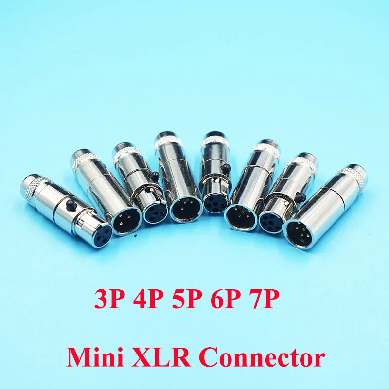 Tanie 5 sztuk/partia 3/4/5/6/7P Mini XLR mikrofon Audio złącze 7Pin mikrofon