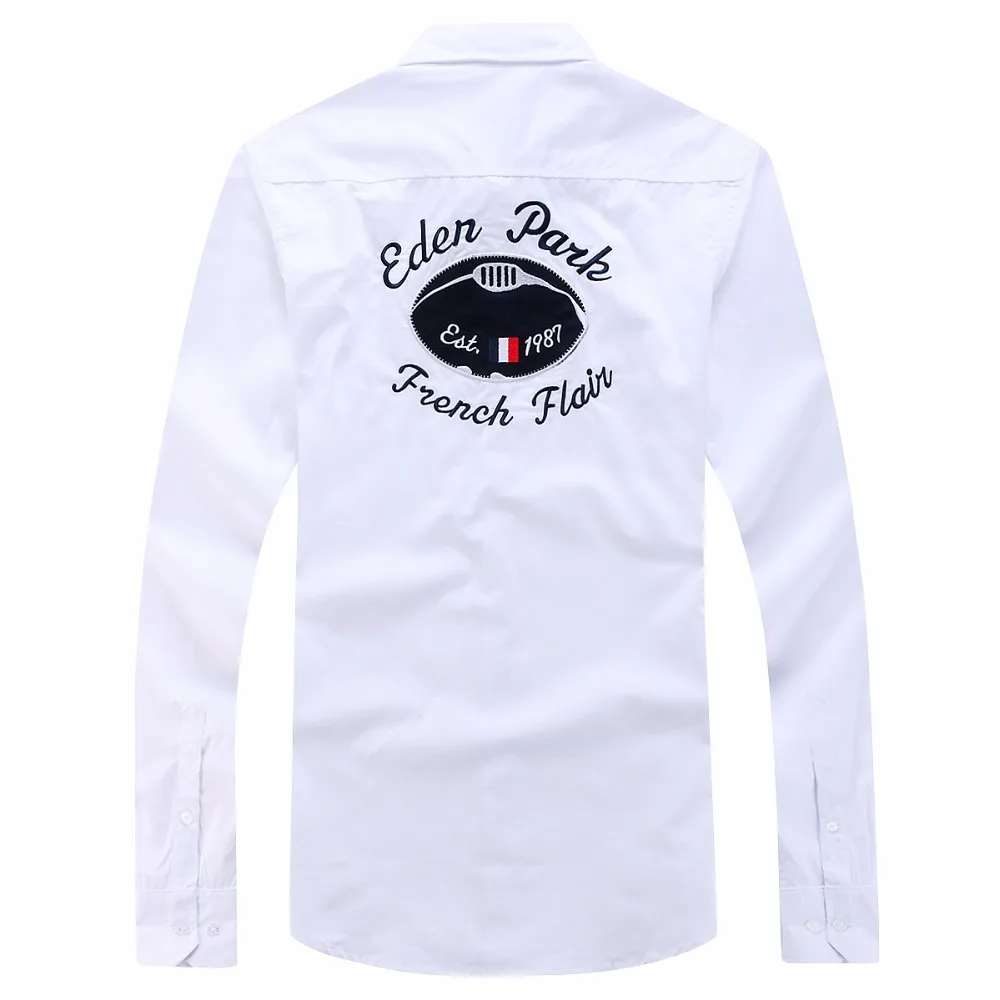 

Hot sale 100% cotton Top quality long Sleeves men's Slim fit shirts France brand fashion casual cotton man shirts Eden park male