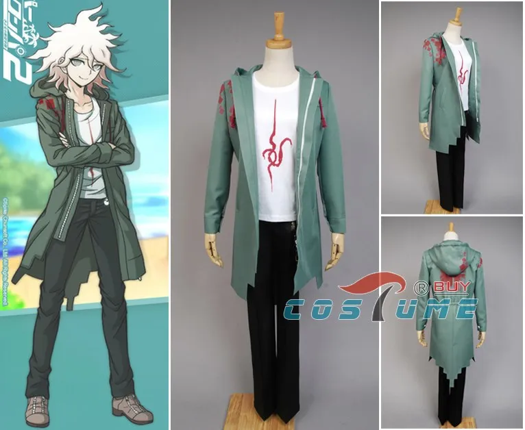 Аниме Супер Dangan Ronpa 2 DanganRonpa Nagito Komaeda Куртка Пальто Косплей Костюм Хэллоуин для женщин и мужчин