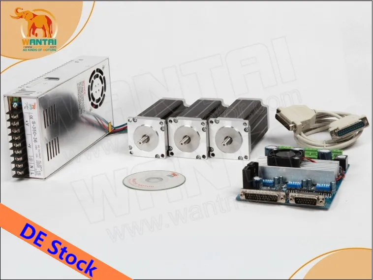 Европейский стандарт! Wantai 3-осевой шаговый двигатель Nema23 57BYGH633 270oz-in + 3-осевая