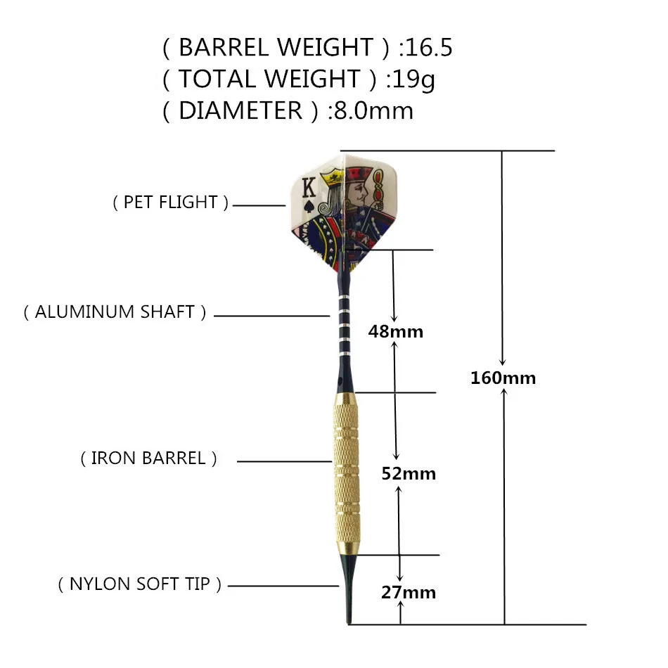 12 pcs Plastic Soft Tip Darts With 100 Extra Tips  Nice Flights Set Tips Needle Replacement professional Electronic Dart A