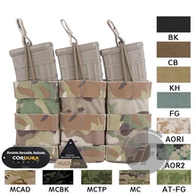 Emerson Тактический 5,56. 223 модульный тройной Открытый Топ подсумок для журналов Emersongear Mag Carrier MOLLE PALS Webbing W/Pull BungeeTabs