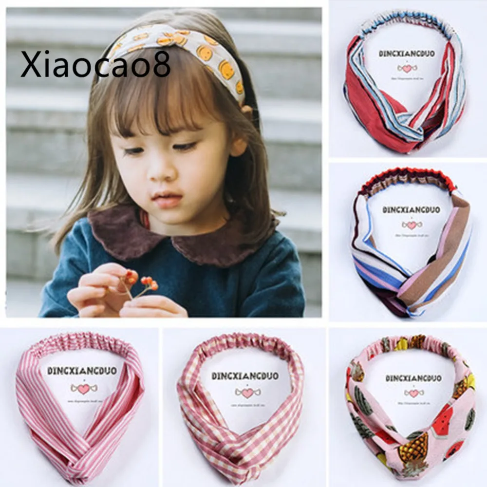 Trendy Girls Headbands Vintage Cross Knot Elastic Hair Bands for Women